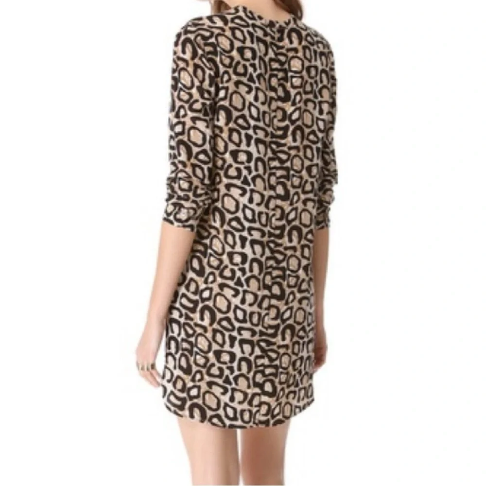 Equipment Owen Leopard Snake Print Silk Mini Dress Sz. Medium